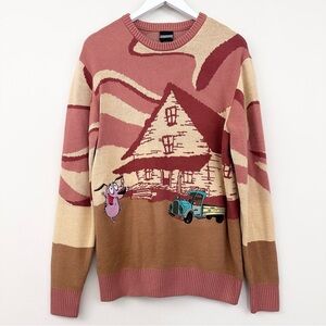 Hot Topic Courage The Cowardly Dog House Intarsia Sweater Cartoon Network